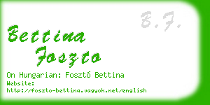 bettina foszto business card